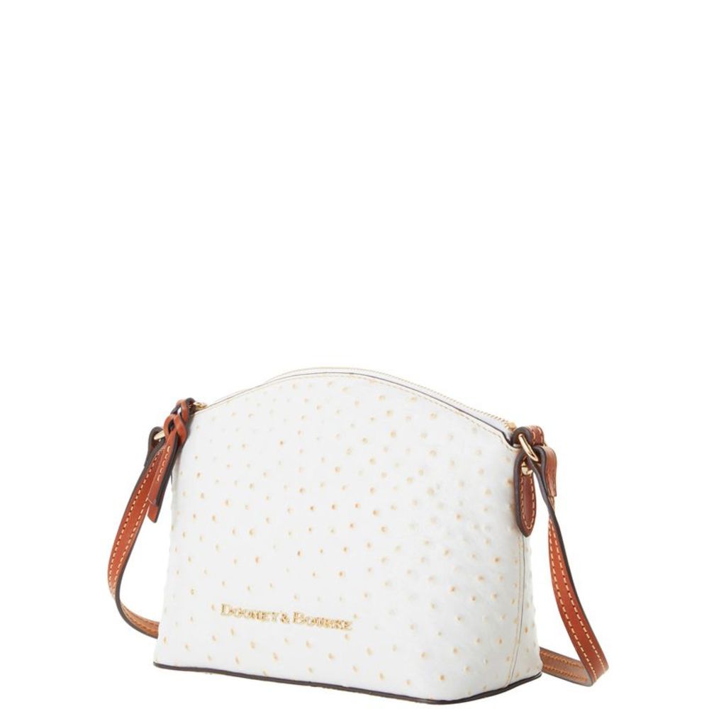 Dooney & Bourke Ostrich Ruby Crossbody Shoulder Bag - Bone - Picture 2 of 4